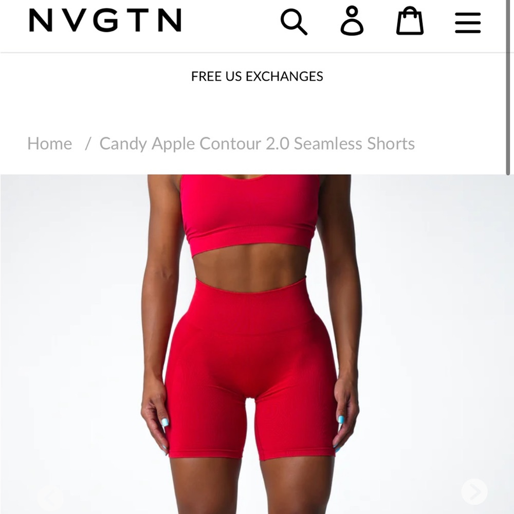 NVGTN Candy Apple contour 2.0 seamless shorts